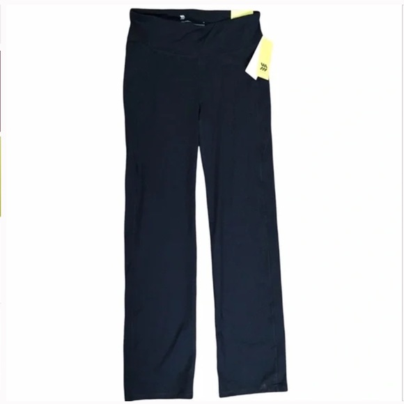 New Women's Contour Power Waist Mid-Rise Straight Leg Pants Black XS Long - Picture 2 of 15